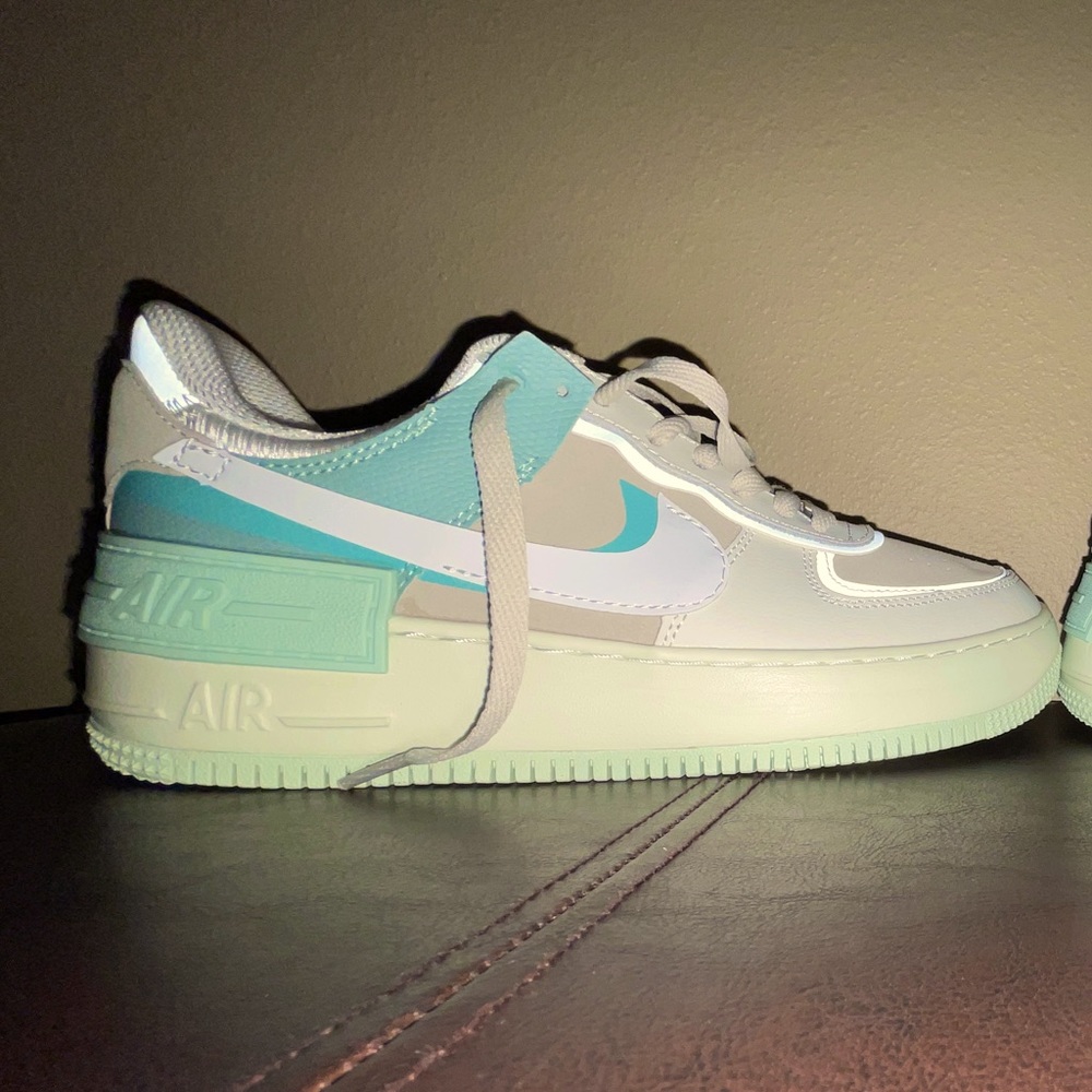 Size 8 custom shadowed air forces. Perfect condition, NWOT